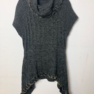 Unique Charcoal Cowl Neck Sweater